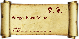 Varga Hermész névjegykártya